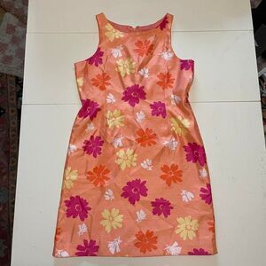 90s Floral Satin Shift Dress